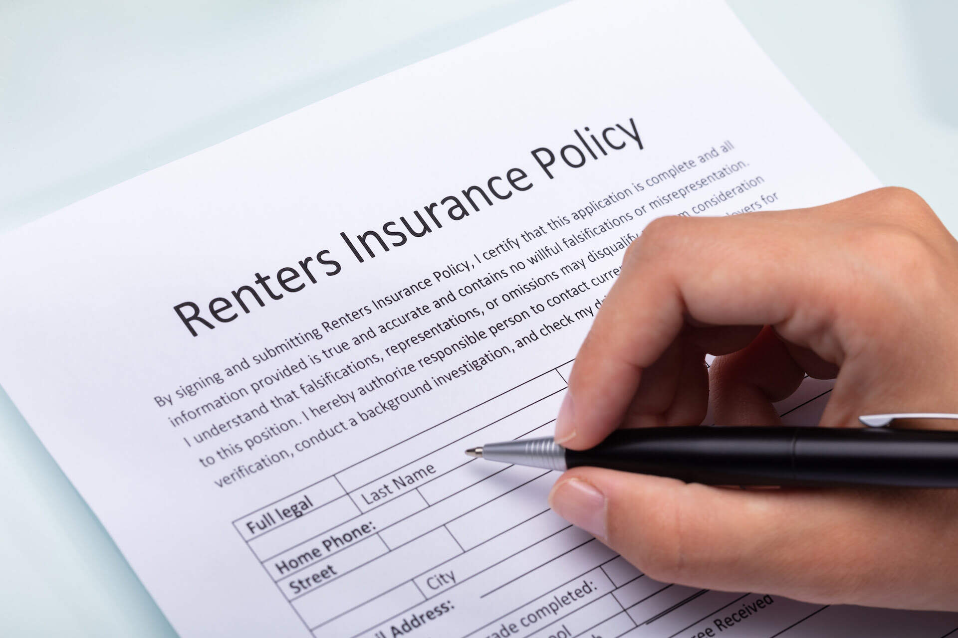 Bioclean Renter’s Insurance Cover